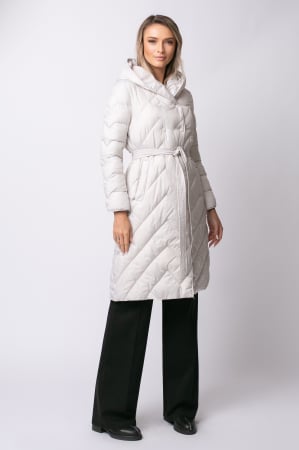 Geacă Eli albă toamna-iarnă, matlasată cu glugă [4]