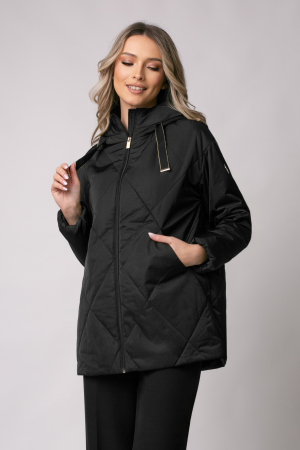 COLECȚIE NOUĂ - Geacă Madzerini Aria primăvară-toamnă neagră cu glugă