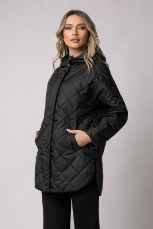 COLECȚIE NOUĂ - Geacă Madzerini HELLA primăvară-toamnă neagră cu glugă