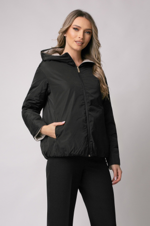 Geacă Madzerini Lera primăvară-toamna cu două fețe bej-negru [1]