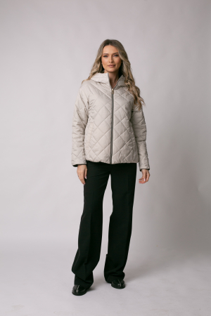 Geacă Madzerini Lera primăvară-toamna cu două fețe bej-negru [4]