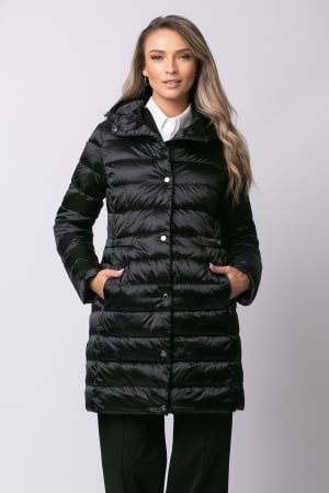 Geacă Madzerini neagră cu glugă