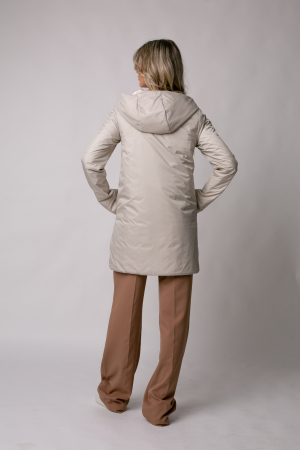 Geaca Madzerini Olga bej de primavară-toamnă cu doua fețe [2]