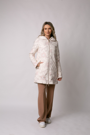 Geaca Madzerini Olga bej de primavară-toamnă cu doua fețe [3]