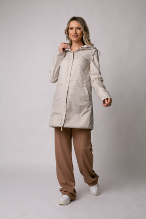 Geaca Madzerini Olga bej de primavară-toamnă cu doua fețe [4]