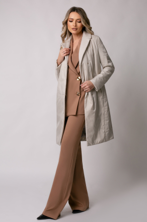 Geaca Madzerini Viki elegantă bej de primăvară-toamnă [3]