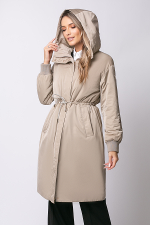 Geacă Magda Madzerini bej cu glugă [1]