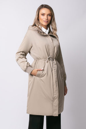 PALTOANE, GECI ȘI VESTE - Geacă Magda Madzerini bej cu glugă