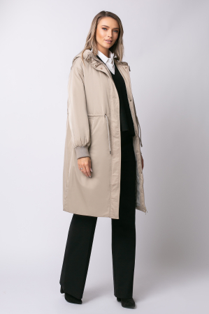 Geacă Magda Madzerini bej cu glugă [2]