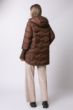 Geaca Mara maro din fâș matlasată cu glugă [3]