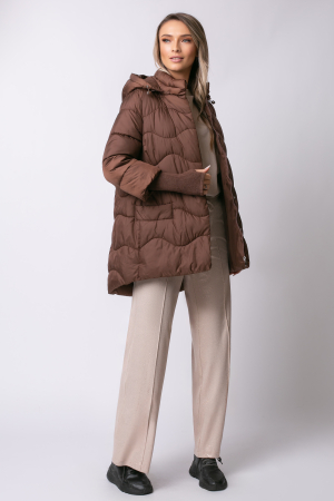 Geaca Mara maro din fâș matlasată cu glugă [4]