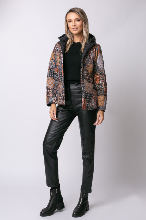 Geacă neagră matlasată cu doua fețe și glugă detașabilă [6]