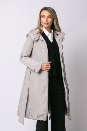 Geacă Rada Madzerini primăvară-toamnă bej cu glugă [4]