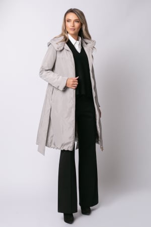 Geacă Rada Madzerini primăvară-toamnă bej cu glugă [1]