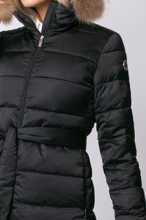 Geacă Rafaela MADZERINI neagră de iarnă, impermeabilă cu blană naturală [8]