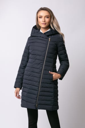 PALTOANE, GECI ȘI VESTE - Geacă Roksi Madzerini bleumarin cu glugă și fermoar oblic