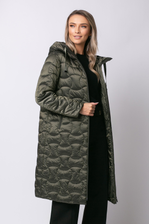 Geacă Trisy  MADZERINI lungă verde matlasată [3]