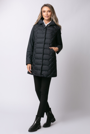 Geacă Velina MADZERINI bleumarin matlasată cu glugă [1]