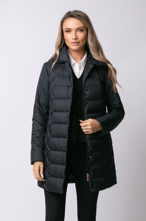 TOATE PRODUSELE - Geacă Velina MADZERINI bleumarin matlasată cu glugă