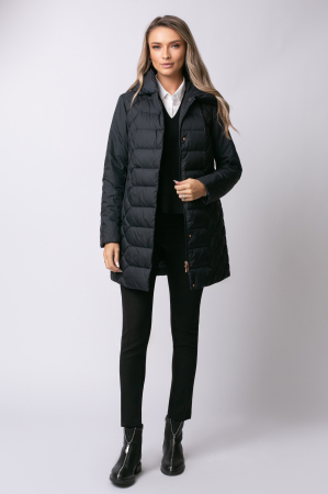 Geacă Velina MADZERINI bleumarin matlasată cu glugă [2]