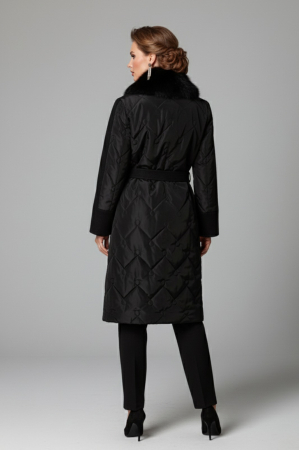 Geacă Viada neagră accesorizată cu guler din blană naturală detașabilă [2]