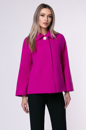 PALTOANE, GECI ȘI VESTE - Haină Rosi fucsia din lână cu mâneci largi