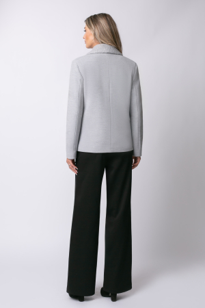 Haină SENTIERRI gri din lână încheiată în nasturi [5]