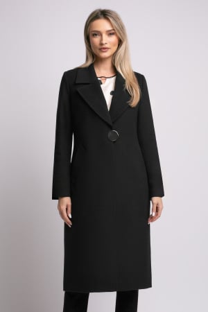 VEZI TOATE REDUCERILE - Palton Carmina din lână negru cu rever