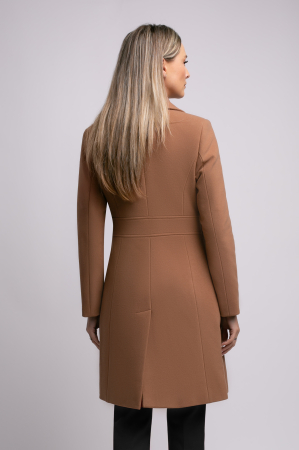 Palton SENTIERRI camel din lână cu nasturi animal print [2]