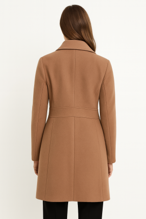 Palton SENTIERRI camel din lână cu nasturi animal print [1]