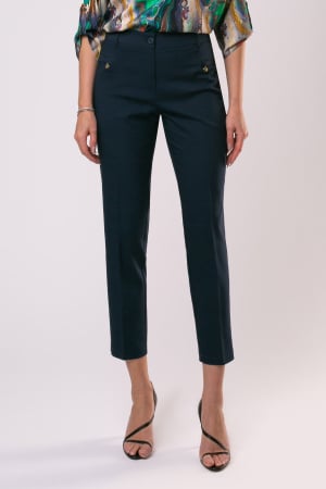 PANTALONI - Pantalon Novatex bleumarin, office cu dungă