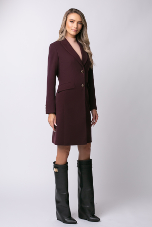 Pardesiu Carol burgund din lână cu nasturi [3]