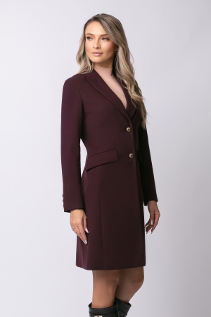 Pardesiu Carol burgund din lână cu nasturi [5]