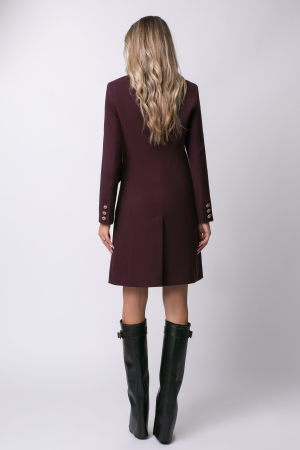 Pardesiu Carol burgund din lână cu nasturi [7]