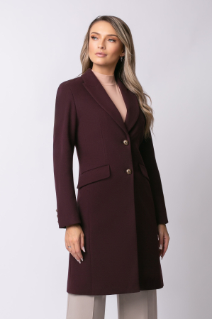 Pardesiu Carol burgund din lână cu nasturi [8]