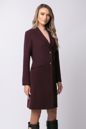 Pardesiu Carol burgund din lână cu nasturi [2]