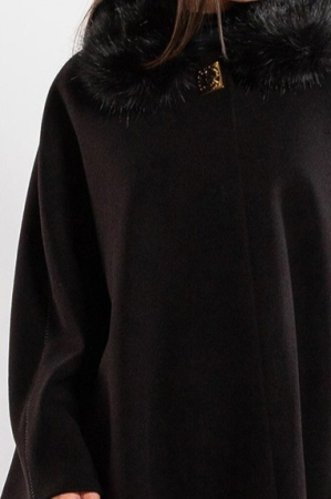 Pelerină SENTIERRI neagră mărime mare din lână [2]