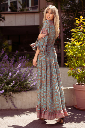 Rochie Anais Boho style lungă din mătase [2]