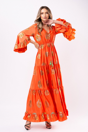 ROCHII DE ZI - Rochie Anais Boho style lungă din mătase