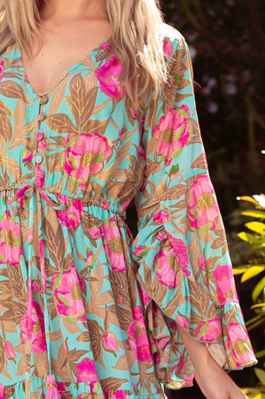 Rochie Anais Boho style lungă din mătase [3]