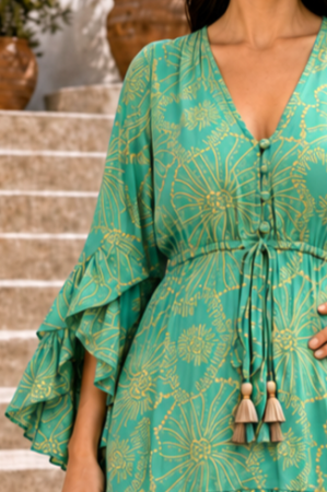 Rochie Anais Boho style lungă din mătase [2]