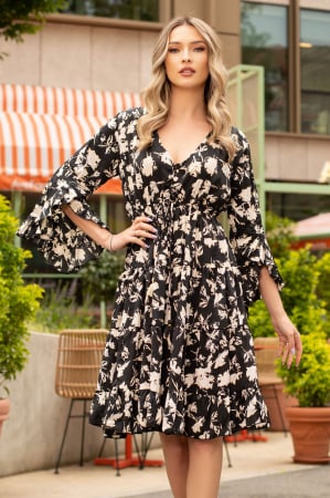 TOATE PRODUSELE - Rochie Anais scurtă din mătase Boho style