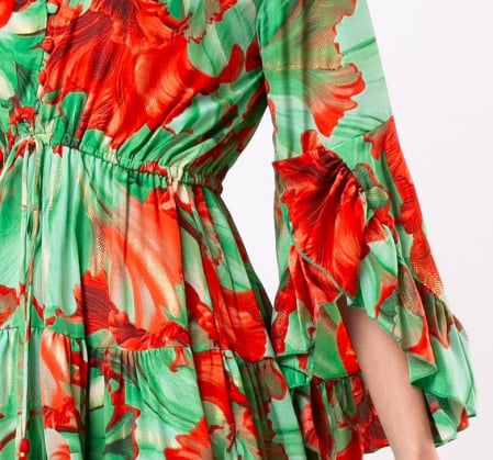 Rochie Anais scurtă din mătase Boho style [6]