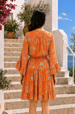 Rochie Anais scurtă din mătase Boho style [2]