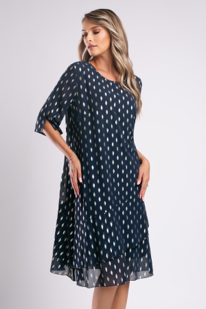 Rochie bleumarin de ocazie marime mare- Copie [2]