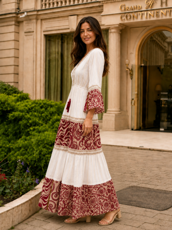 Rochie boho cu bust accesorizat [1]