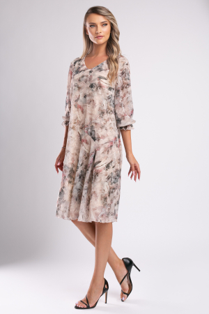 Rochie de ocazie bej mărime mare [1]