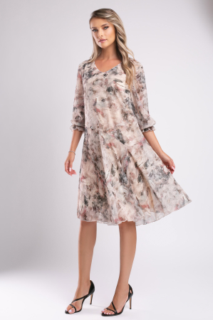 Rochie de ocazie bej mărime mare [2]