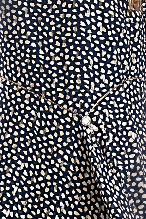Rochie de ocazie bleumarin mărime mare cu accesoriu in talie [6]