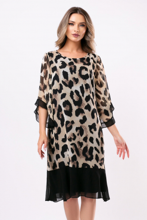 ROCHII DE SEARĂ - Rochie de ocazie mărime mare cu imprimeu animal print